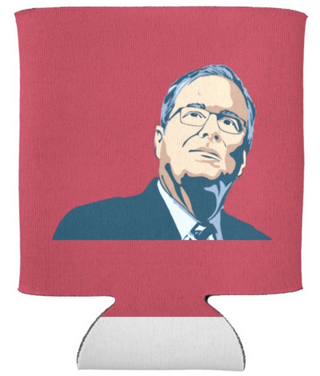 Jeb Bush beer koozie. Now available at millennialsforjeb.com for eight lousy bucks!